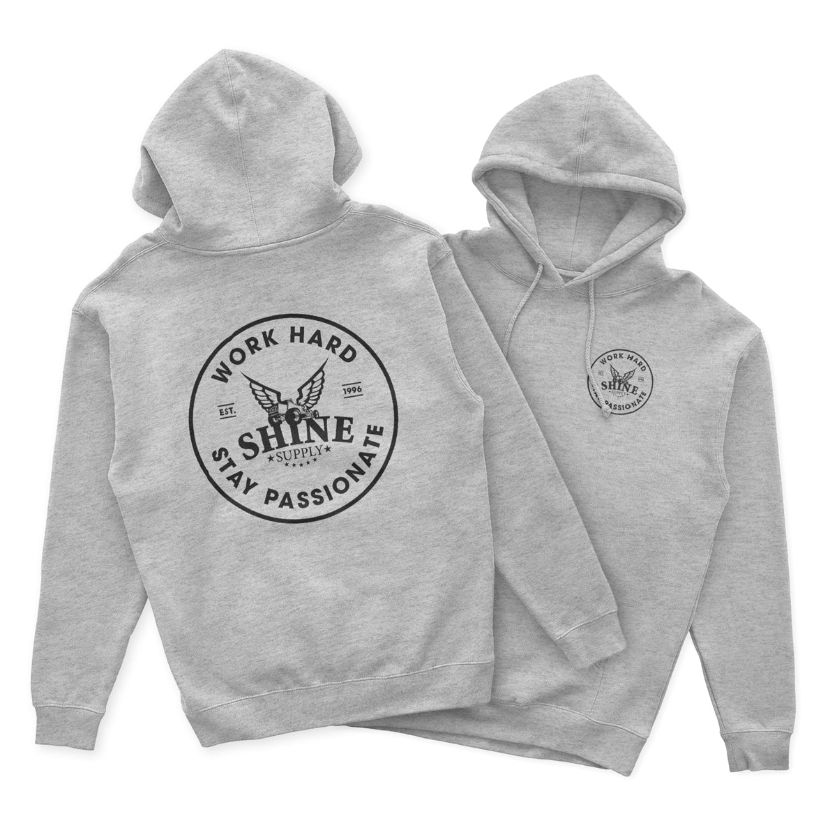 Work Hard Hoodie - Heather Gray
