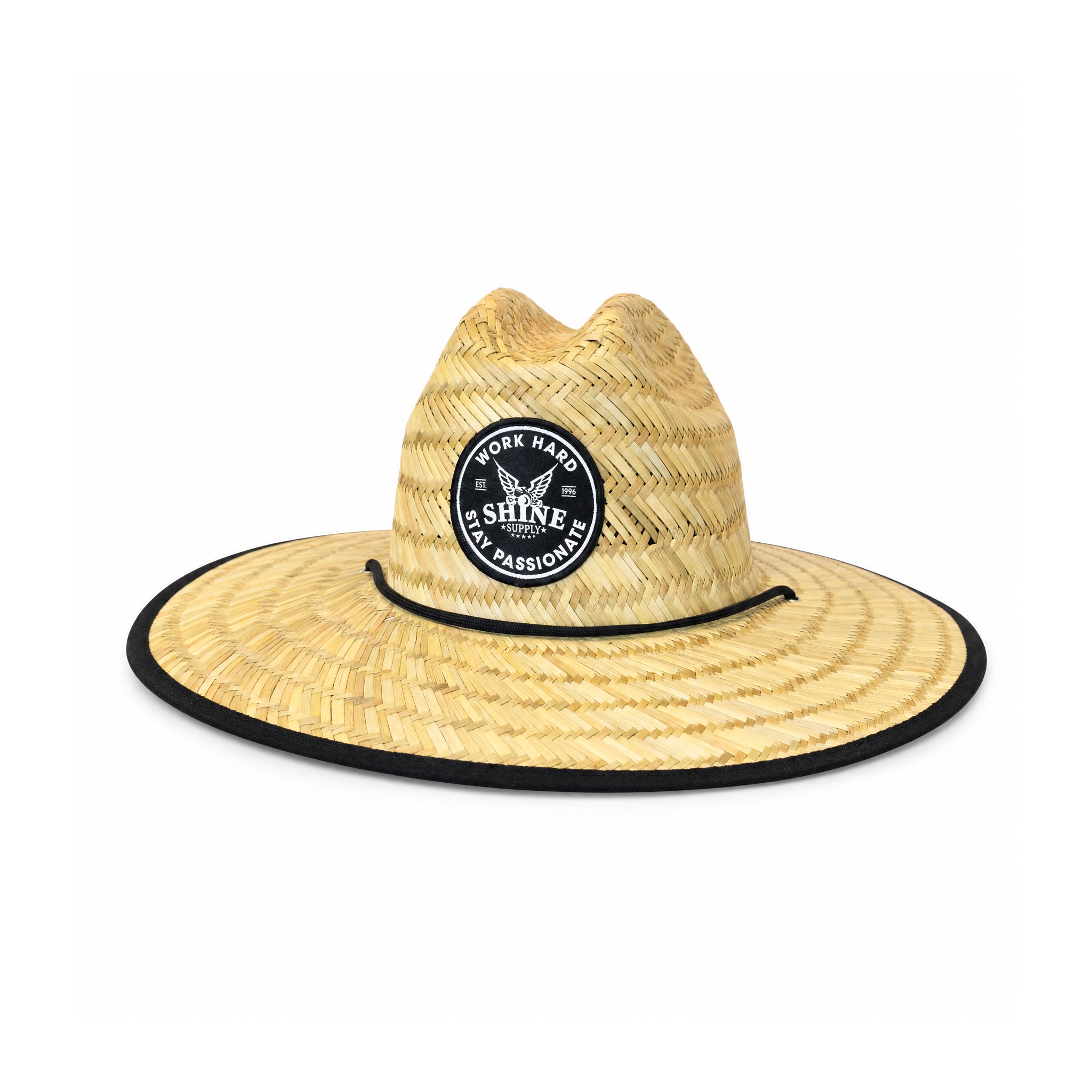 Work Hard Straw Sun Hat