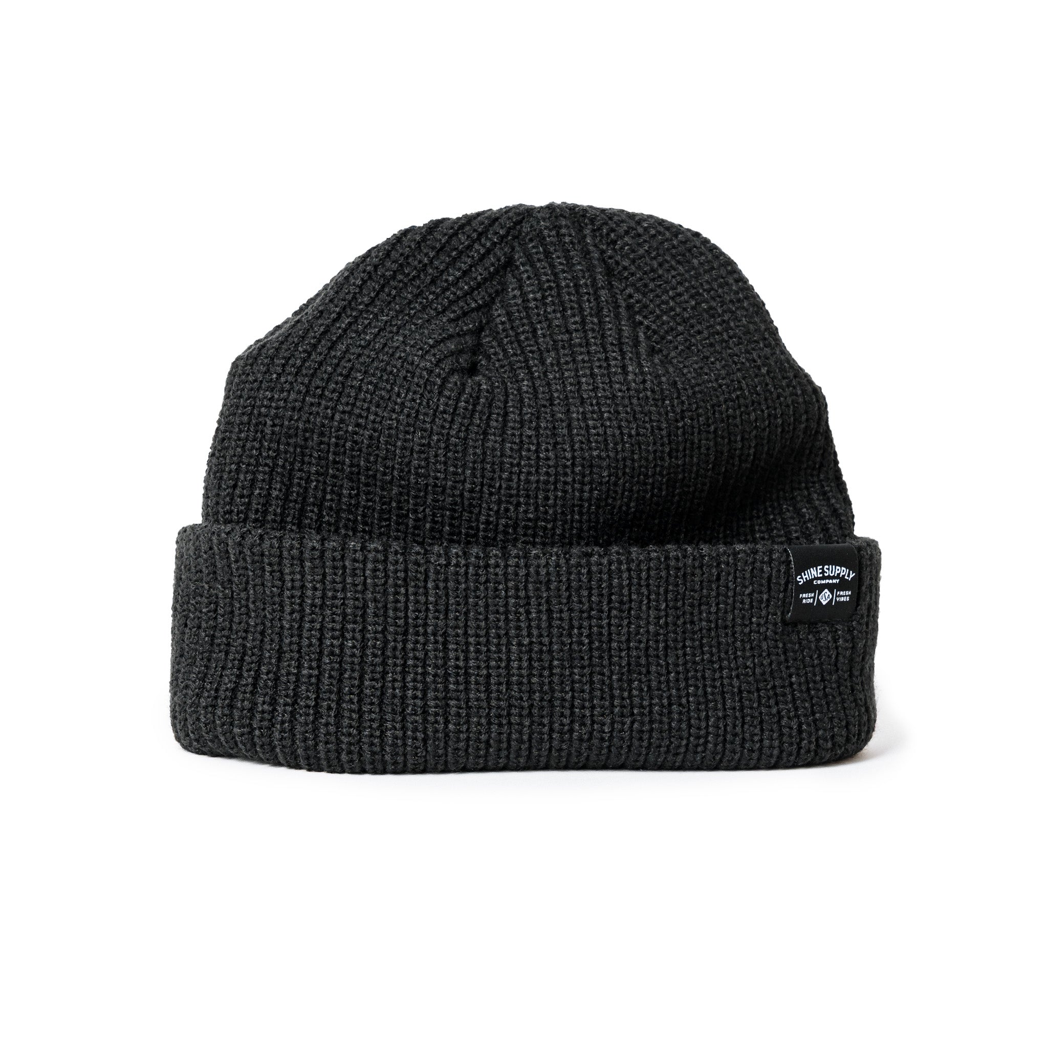 "Fresh Vibes" Summit Knit Beanie - Black