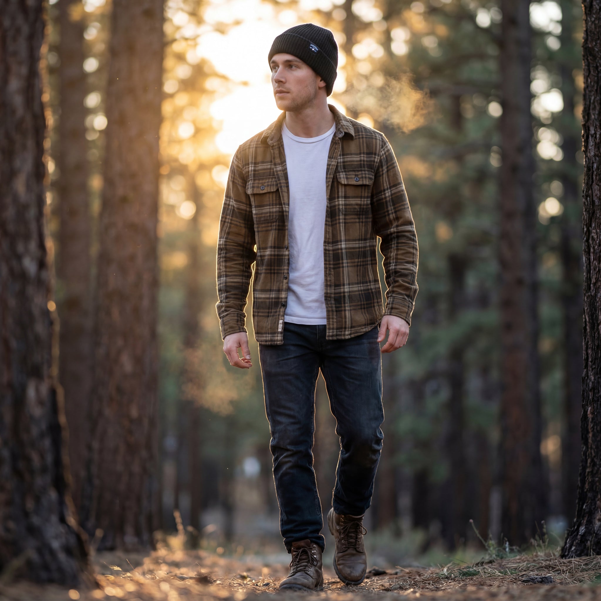 "Fresh Vibes" Summit Knit Beanie - Black